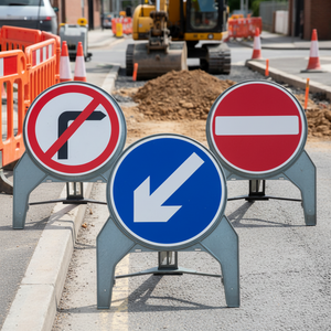 Plastic Temporary Q-Signs 750mm Circle