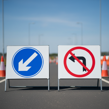Circle sign faces 750mm signage outdoor traffic road safety highway warning directional reflective durable weather resistant customisable sign face replacements businesses construction sites schools municipalities