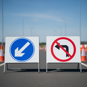 Circle sign faces 750mm signage outdoor traffic road safety highway warning directional reflective durable weather resistant customisable sign face replacements businesses construction sites schools municipalities 