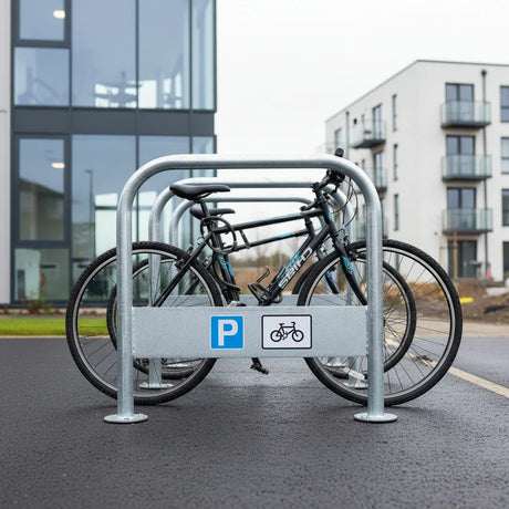 Bike and scooter parking rack galvanised steel