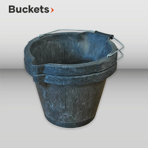 Buckets Container Transport Material handling Versatile Durable Cleaning Gardening Construction Manufacturing Plastic Metal Recycling