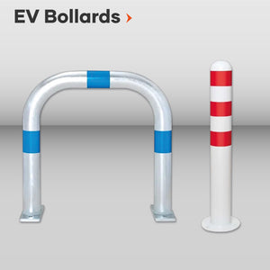 Electric vehicle charging station post charging point outdoor public dock solar parking bollards portable networked fast level 2 wall-mounted LED illuminated bollards car park sustainable weatherproof commercial smart EV Charging