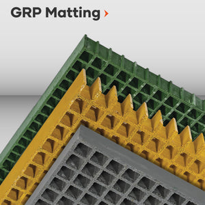 GRP matting, fiberglass anti-slip industrial non-slip safety slip-resistant chemical-resistant durable heavy-duty waterproof electrical insulation fire-resistant oil-resistant UV-resistant moulded impact-resistant marine lightweight easy-to-clean.