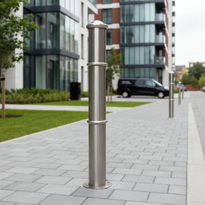 Steel ornamental bollard ground fixed
