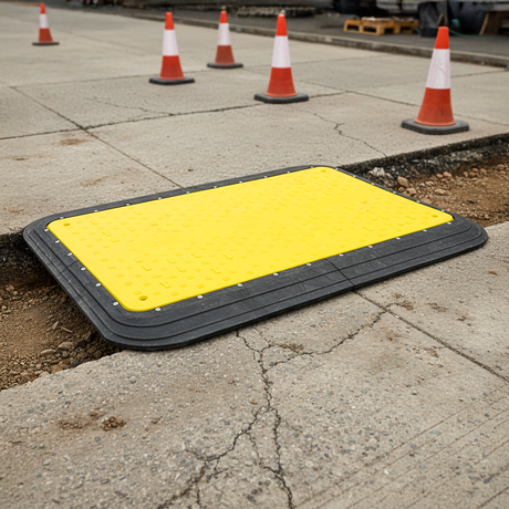 high visibility driveway board trench cover