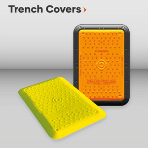 Trench Covers Durable light-weight ADA compliant regulation compliant accessibility budget friendly cost effective weather resistant non-slip reflective portable easy access accessible temporary permanent heavy duty 