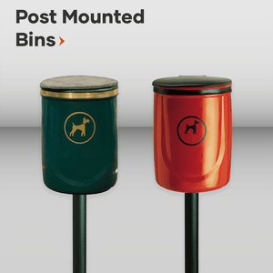 Post and Wall Mounted Bins outdoor bin post-mounted litter bin weather-resistant waste bin outdoor trash can public space garbage can street bin park bin durable litter container sturdy outdoor waste bin park bins wall-mounted bins