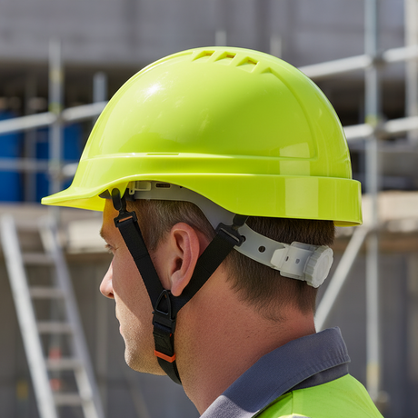 Hi Vis yellow safety hard hat helmet PPE
