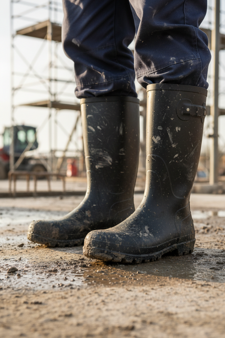 cold weather wellington steel toe boots snow ice