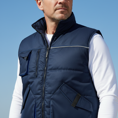 Outdoor body warmers Thermal Insulated Windproof Waterproof Lightweight Winter Cold weather Outdoor clothing accessories Body warmers hiking camping skiing High Visibility Waterproof 4 in 1 Bodywarmer Jacket Stockton2 PVC Coated Multi-pocket