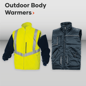 Outdoor body warmers Thermal Insulated Windproof Waterproof Lightweight Winter Cold weather Outdoor clothing accessories Body warmers hiking camping skiing High Visibility Waterproof 4 in 1 Bodywarmer Jacket Stockton2 PVC Coated Multi-pocket