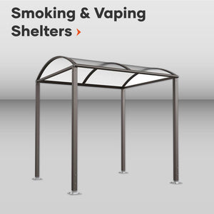 Smoking Vaping Barrel-roof-shelter-Polycarbonate-dome-M-Outdoor-Weather-resistant-Dome-roof-shelter-Steel-frame-Sun-Covered-outdoor-space-UV-resistant-bicycle- cycle-schoolslighting-universities-RAL-painted-procity-grey