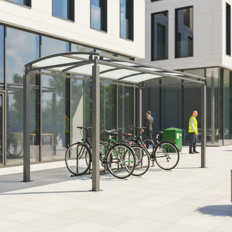 walkway canopy shelter steel galvanised