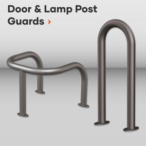 door and lamp post guards hoops Protective jamb corner metal heavy-duty rubber wall-mounted removable security weather-resistant decorative adjustable door lamp post parking bollard guard