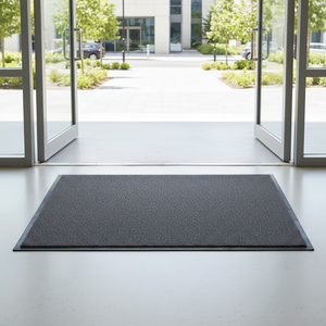 Dayton anti slip entrance matting - grey with rubber edges