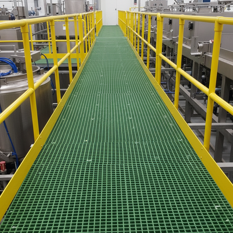 GRP mesh anti slip grating for walkway