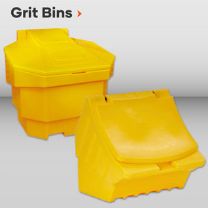 Grit Bins Rock Salt Storage Containers lockable outdoor secure winter storage solutions salt storage weather-resistant heavy-duty durable salt snow container de-icing outdoor sand ice weatherproof hard plastic yellow grit salt boxes