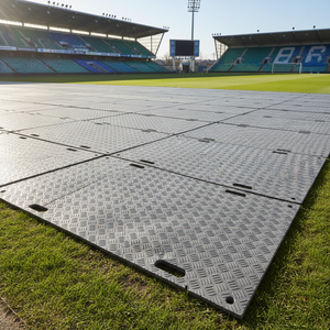 Ground protection matting heavy duty on stadium grounds
