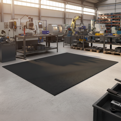 Industrial rubber matting black anti slip