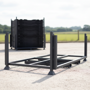 Matting stillage steel stackable forklift entry