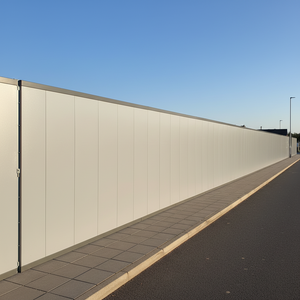 Plastic hoarding panels construction