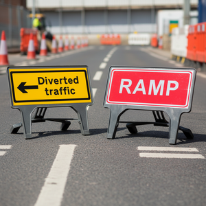 Plastic Temporary Q-Signs 1050 x 450mm