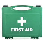 Highly sought-after 10E HSE Compliant First Aid Kit for low-risk environments like offices, homes, or shops. Includes essential items like plasters, adhesive tape, and dressings. Complies with HSE First Aid Regulations, ideal for workplaces with up to 10 people. Securely housed in a durable plastic case with locking clips.