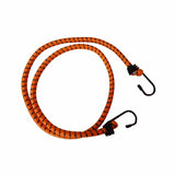 Pair of durable elasticated rubber bungee cords with polypropylene-braid outer layer for abrasion resistance, 8mm diameter