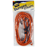 High-quality elasticated rubber cord with durable polypropylene-braid outer layer for abrasion resistance. Sold in pairs, these bungees measure approximately 8mm in diameter.