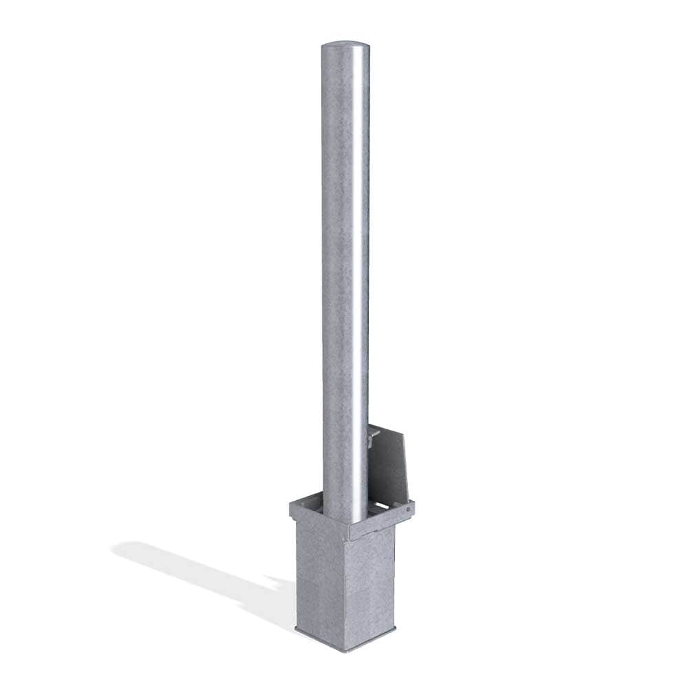 Round metal bollard