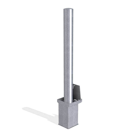 Round metal bollard