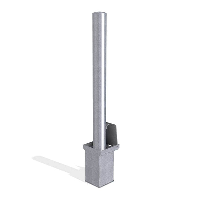 Round metal bollard