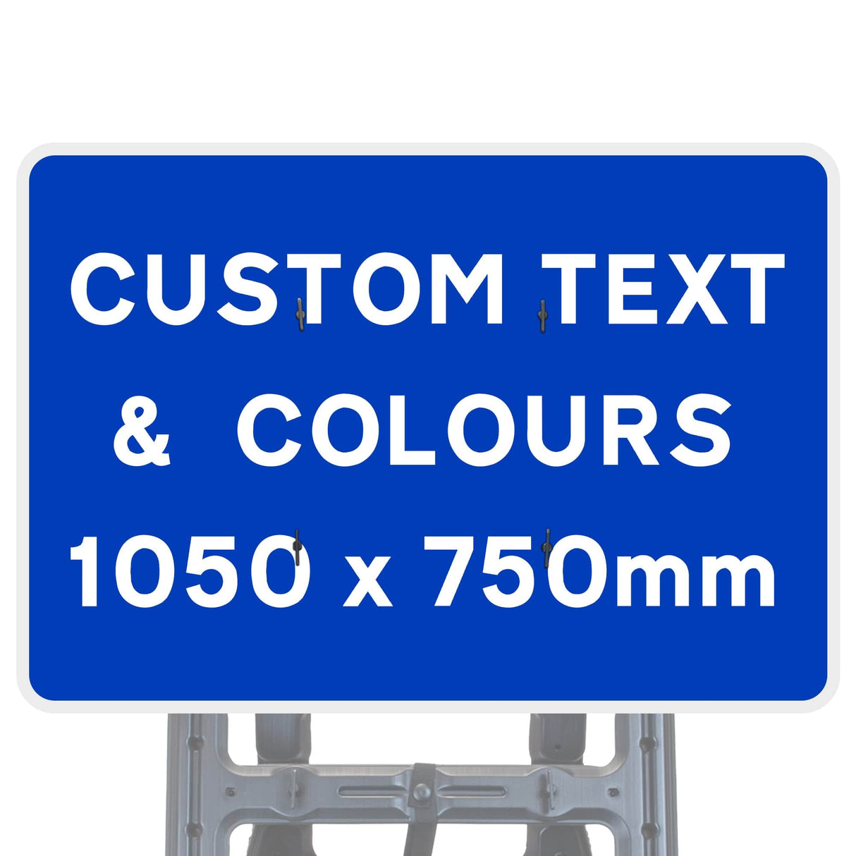 Reflective Quick Fit Sign Faces Chapter 8 Compliant The Red Book Road Sign High Visibility Traffic Safety Temporary Boards Custom Sign Frame RA1  HIP Class 2 RA2 Prismatic GRP Plastic Substrate Composite Dibond 