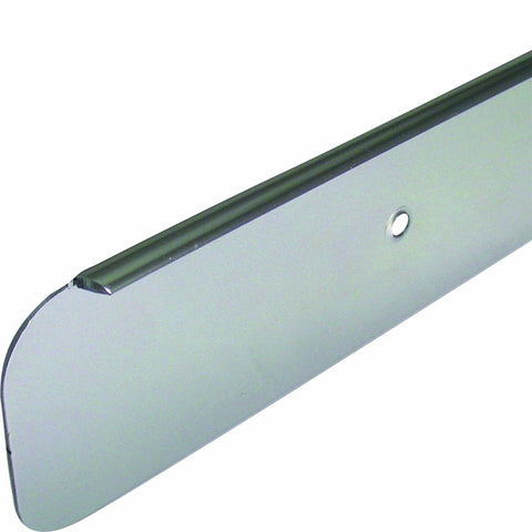 Satin Silver Aluminium Bullnose Worktop Trim End Cap - 40mm x 630mm - Neat Finish - Ideal for Chipboard Worktops - Hardwearing - Easy to Clean