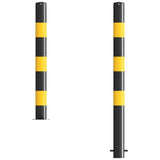 1200mm-high-visibility-safety-bollards-warehouse-industrial-traffic-forklift-bollard-crash-collision-protection-prevention-impact-resistant-durable-galvanised-steel-black-yellow-pedestrian-equipment-perimeter-guards-reflective-heavy-duty-safety-car-parks-depots