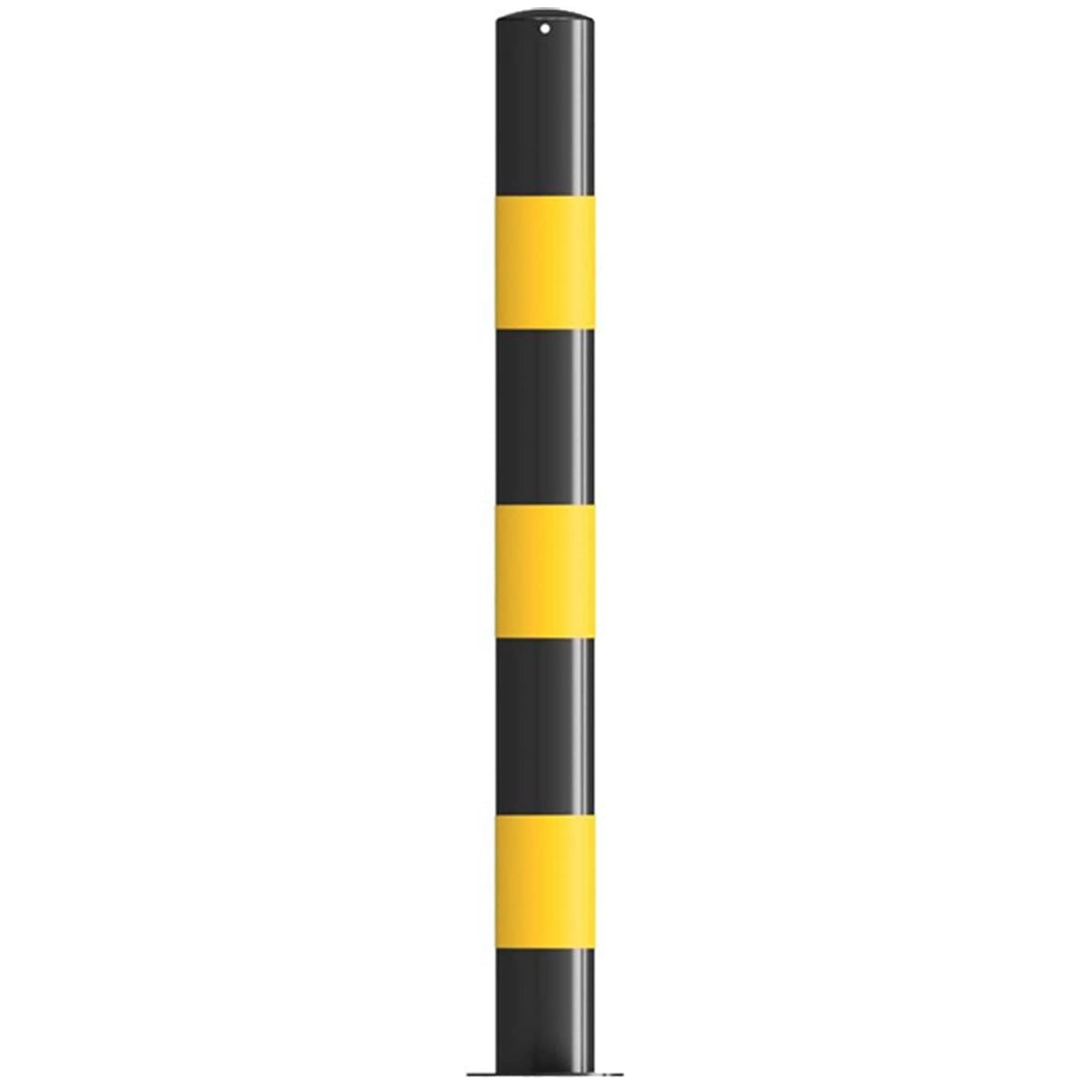 1200mm-high-visibility-safety-bollards-warehouse-industrial-traffic-forklift-bollard-crash-collision-protection-prevention-impact-resistant-durable-galvanised-steel-black-yellow-pedestrian-equipment-perimeter-guards-reflective-heavy-duty-safety-car-parks-depots