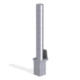 Round metal bollard