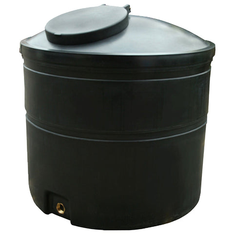 Black Cylindrical Water Storage Tank