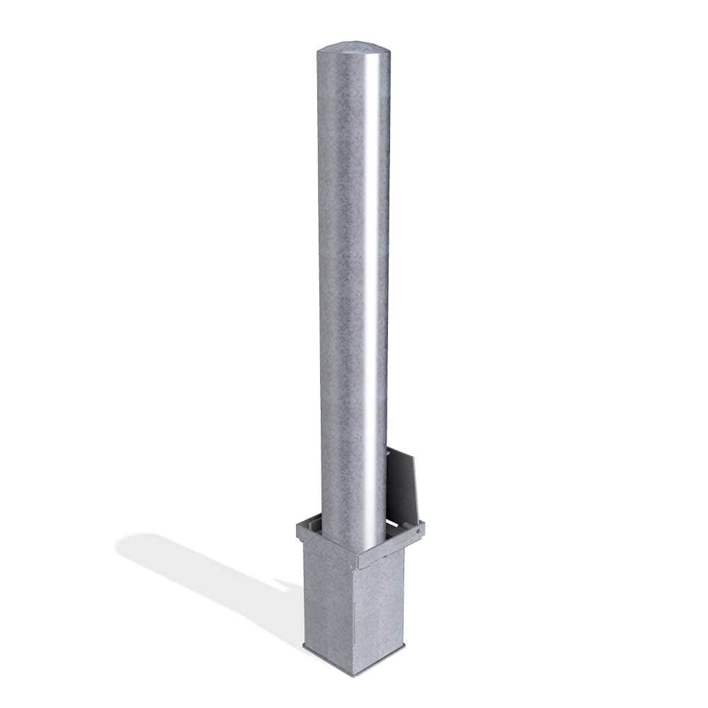 Round metal bollard