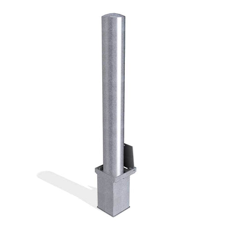 Round metal bollard