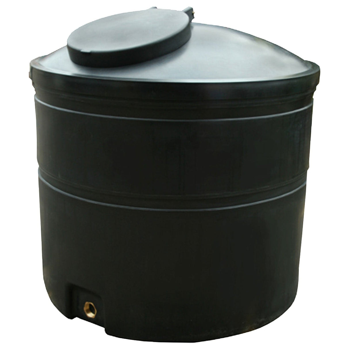 Black Cylindrical Water Storage Tank 