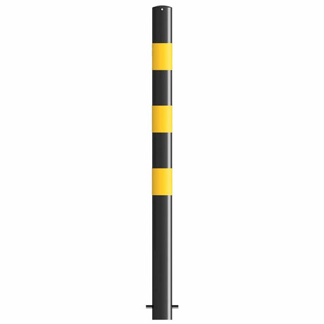 1500mm-high-visibility-safety-bollards-warehouse-industrial-traffic-forklift-bollard-crash-collision-protection-prevention-impact-resistant-durable-galvanised-steel-black-yellow-pedestrian-equipment-perimeter-guards-reflective-heavy-duty-safety-car-parks-depots
