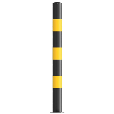 1500mm-high-visibility-safety-bollards-warehouse-industrial-traffic-forklift-bollard-crash-collision-protection-prevention-impact-resistant-durable-galvanised-steel-black-yellow-pedestrian-equipment-perimeter-guards-reflective-heavy-duty-safety-car-parks-depots