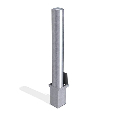 Round metal bollard