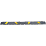 black and yellow ev parking stops 