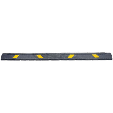 black and yellow ev parking stops 