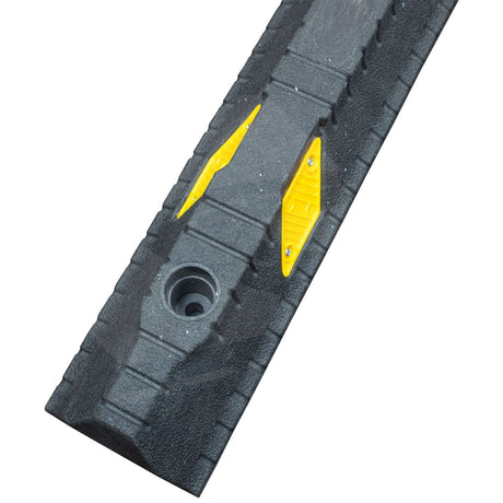 parking wheel stops for cars black and yellow 