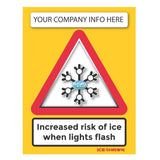 Triangle Ice Warning Flashing LED Safety