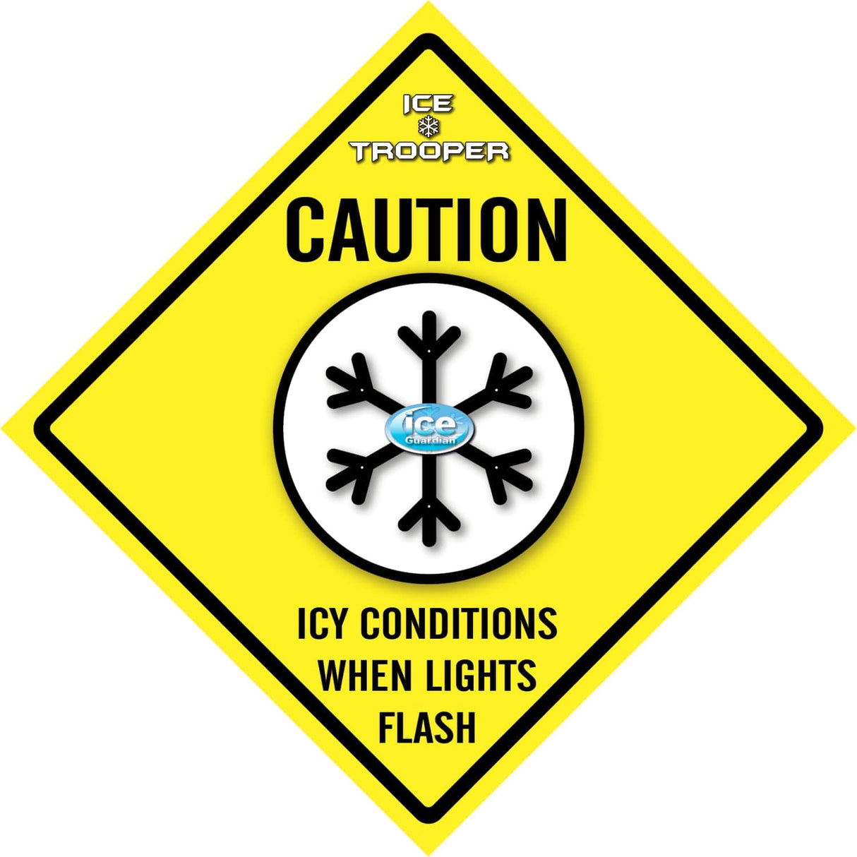 Ice Warning Diamond Shaped Flashing