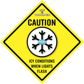 Ice Warning Diamond Shaped Flashing